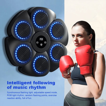 PowerStrike - Máquina de Boxeo Inteligente con Luces LED, Conectividad Bluetooth y Velocidad Ajustable para Entrenamiento en Casa