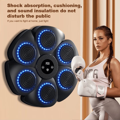 PowerStrike - Máquina de Boxeo Inteligente con Luces LED, Conectividad Bluetooth y Velocidad Ajustable para Entrenamiento en Casa