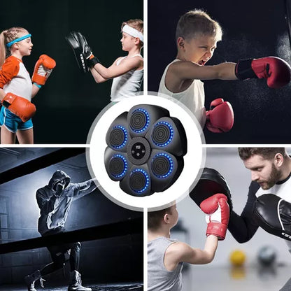 PowerStrike - Máquina de Boxeo Inteligente con Luces LED, Conectividad Bluetooth y Velocidad Ajustable para Entrenamiento en Casa