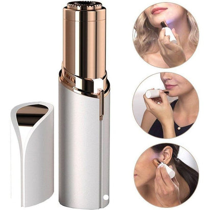 Depilador Indoloro para Mujer, Removedor de Vello Recargable USB, Sin Dolor con Luz LED, Adecuado para Labios, Barba, Bikini y Axilas