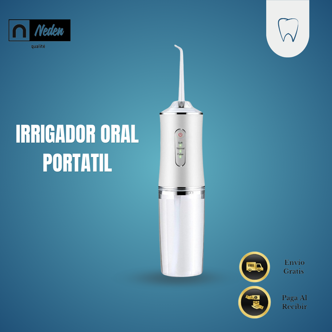 Aqua Clean - Irrigador Oral Impermeable Recargable Limpieza Dental Portátil con 3 Modos y Uso Doméstico