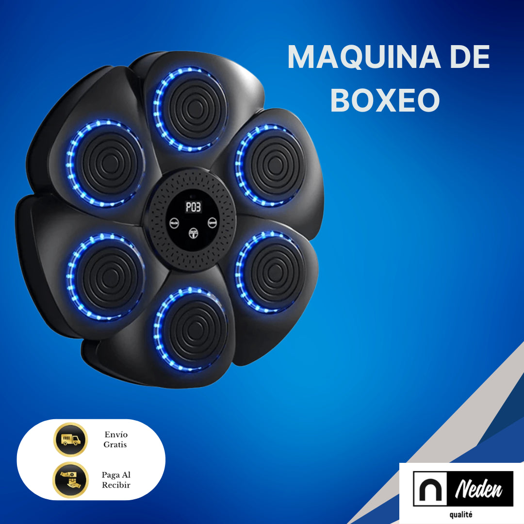 PowerStrike - Máquina de Boxeo Inteligente con Luces LED, Conectividad Bluetooth y Velocidad Ajustable para Entrenamiento en Casa